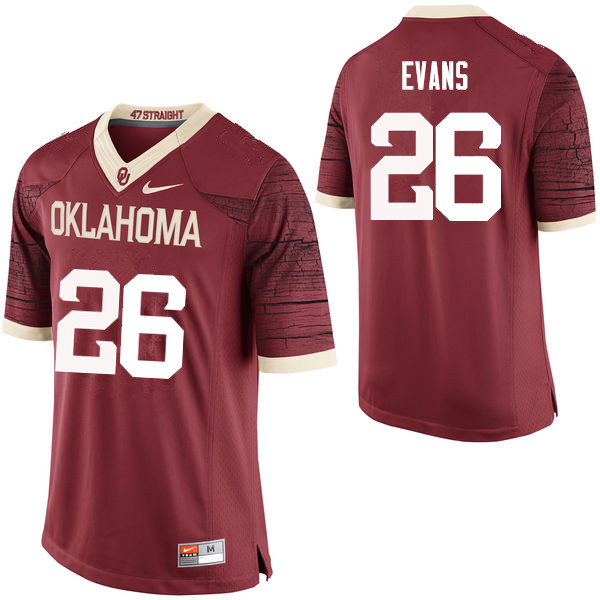 Men Oklahoma Sooners #26 Jordan Evans College Football Jerseys Limited-Crimson - Click Image to Close